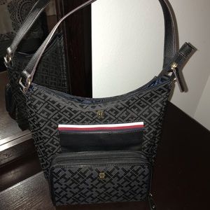 Tommy Hilfiger hobo bag w/ matching wallet